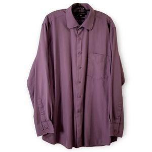 Forsyth Silky Touch Mauve Dress Shirt, Lg 16-16.5